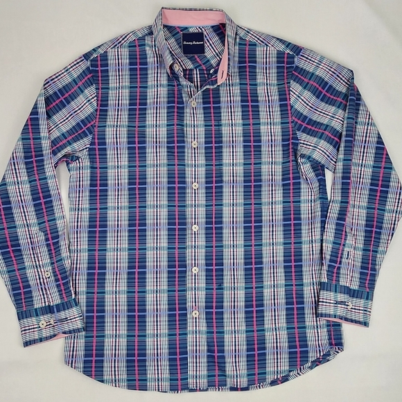 Tommy Bahama Button Down Pocket Dress Shirt - Cotton/ Silk Blend - Picture 1 of 6